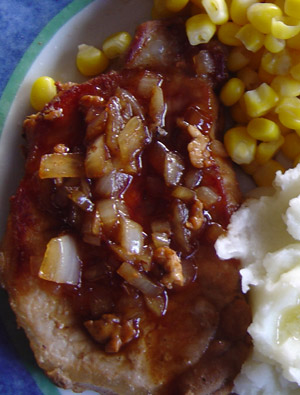 fried pork chops with maple syrup